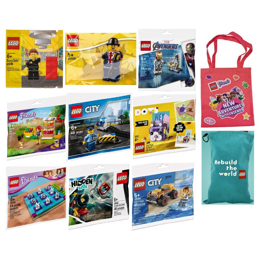 Lego Polybags Friends Tote Bag Drawstring Bag 30369 Beach Buggy
