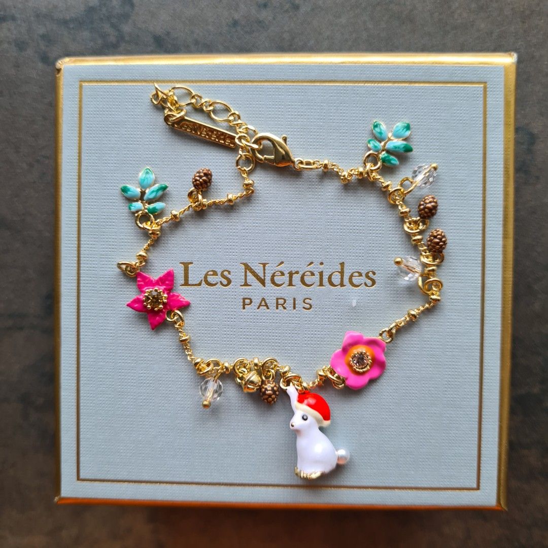 Les Nereides Enchanted Christmas Rabbit Charm Bracelet, Women's