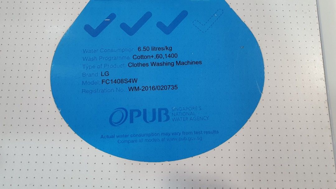 LG Washing Machine Front Loaded, TV & Home Appliances, Washing Machines