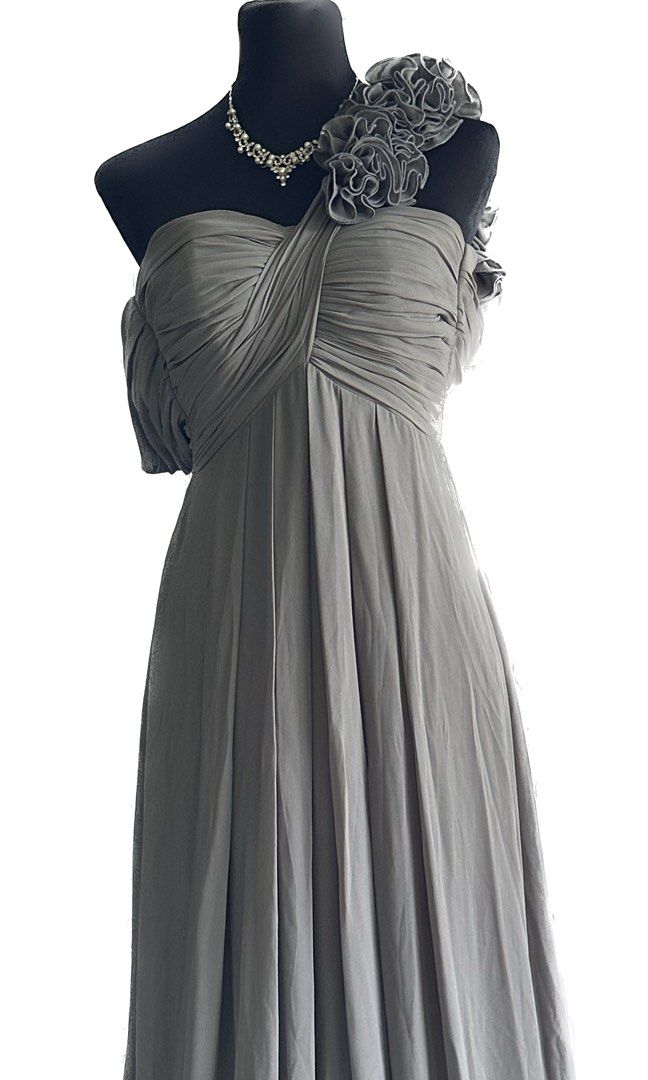 Grey color store long gown