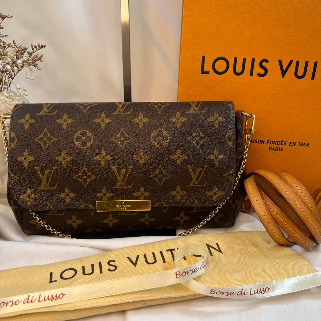 LV Favourite MM Damier Azur, Luxury, Bags & Wallets on Carousell