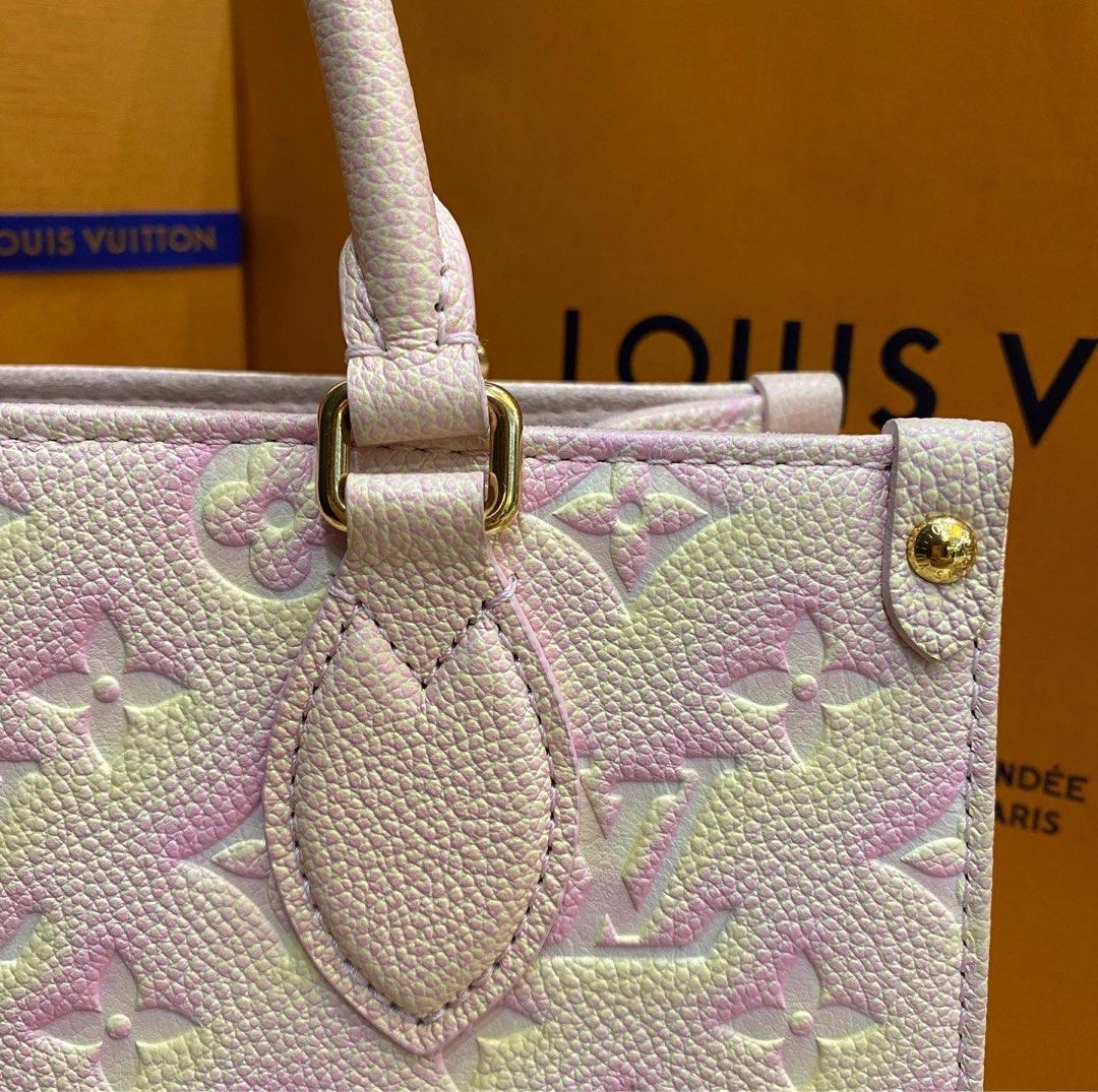 LOUIS VUITTON On The Go PM 2way Handbag M46168 Empreinte leather Pink Used  Women