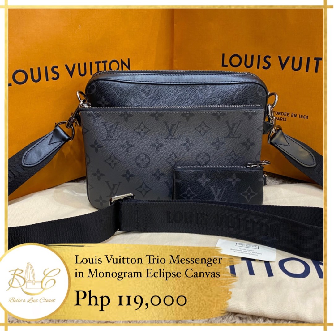 LV Trio Messenger Monogram Eclipse, Luxury, Bags & Wallets on