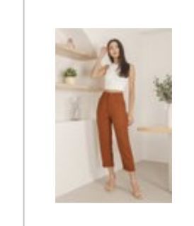 Lovet Spencer Cuffed Cigarette Pants in Autumn (S)