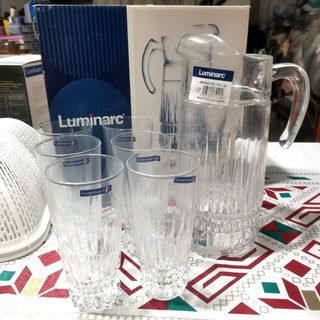 LUMINARC IMPERATOR PITCHER AND 6-GLASSES SET