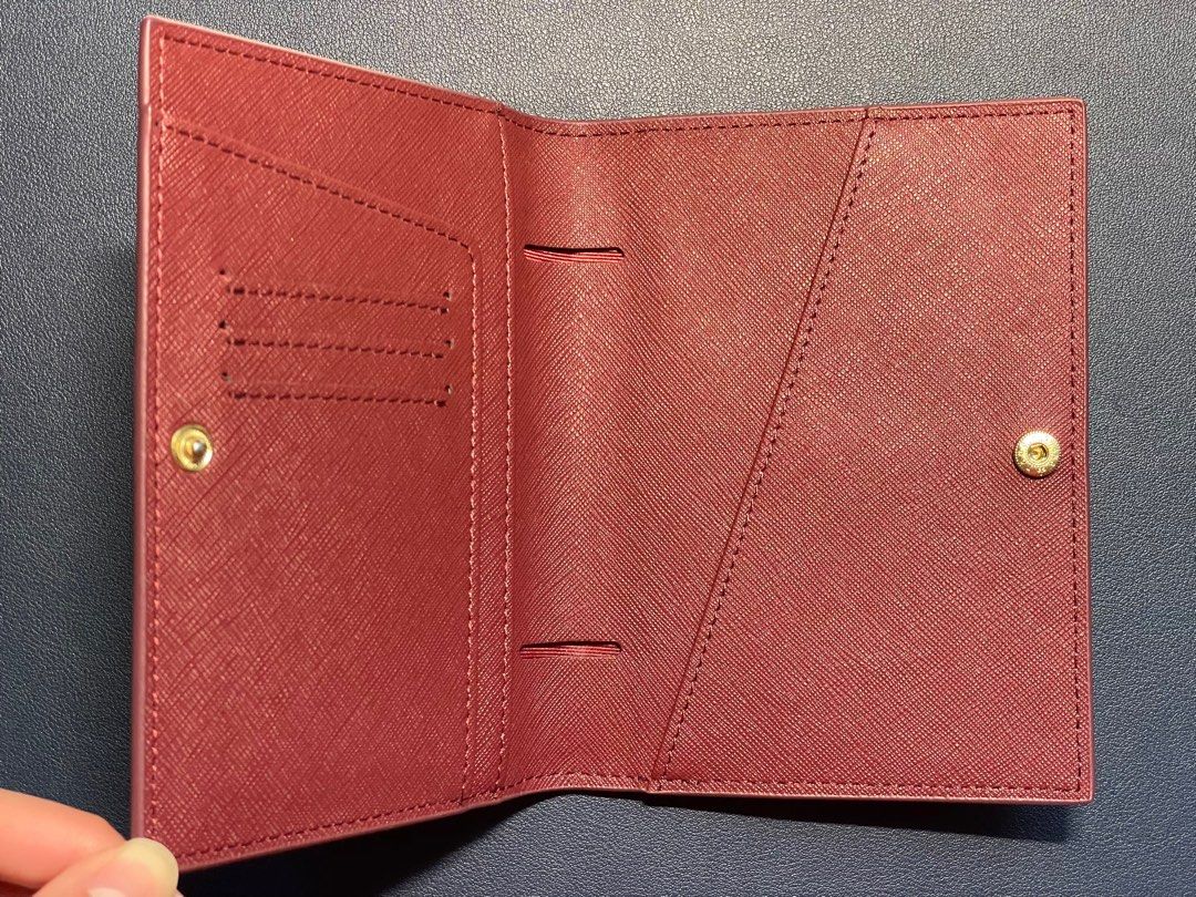 Maroon passport cover. Fits Singapore passports, Men's Fashion, Watches