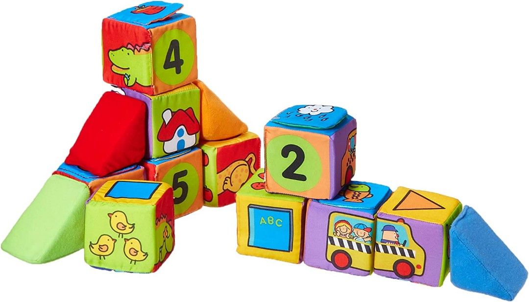 Melissa & doug match clearance & build soft blocks
