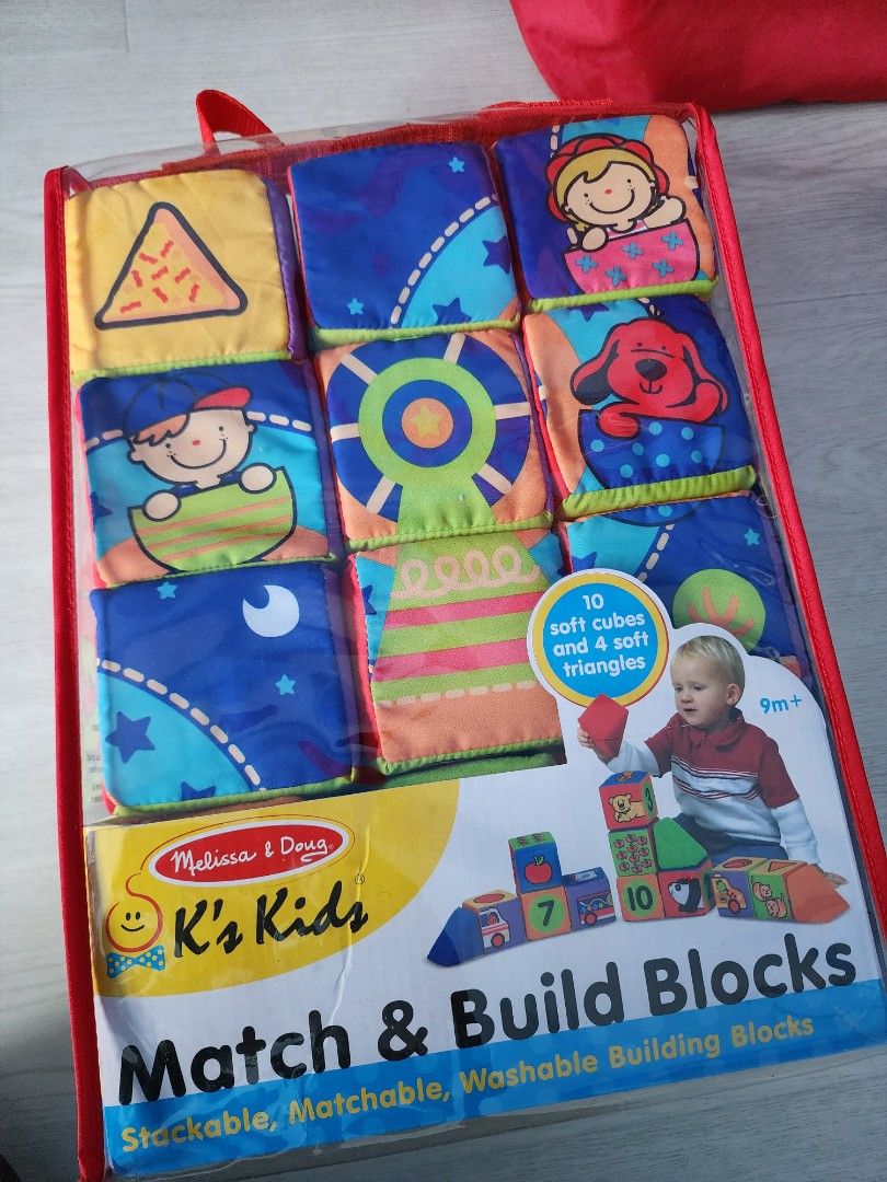 Melissa & doug k's kids match and build soft blocks set sales