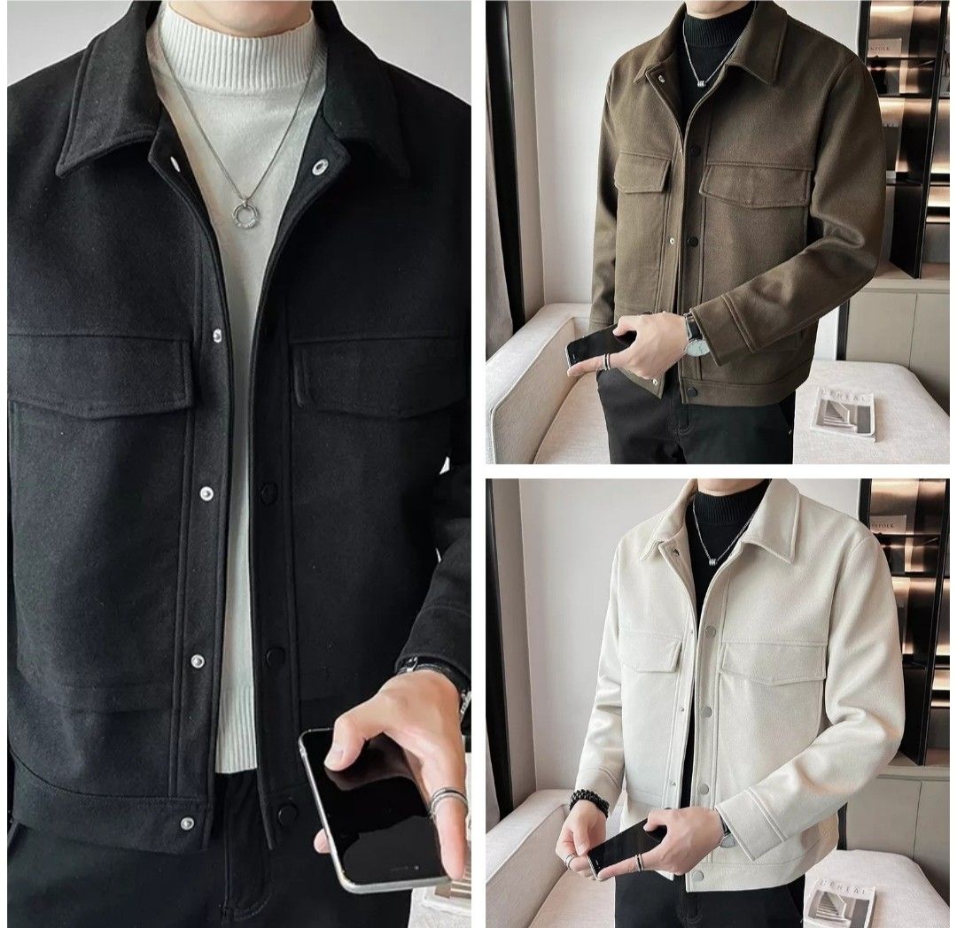 Mens felt jacket top