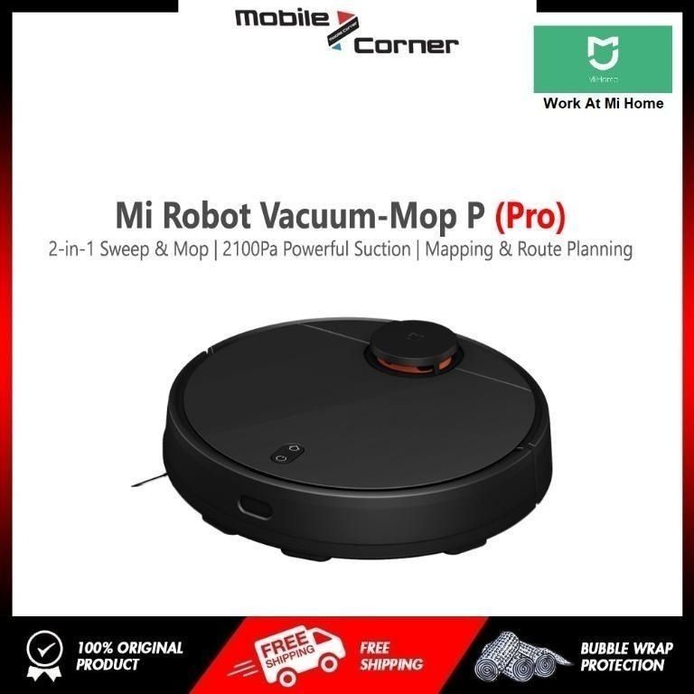 Mi Robot Vacuum-Mop P, 2100 Pa Strong Suction Robotic Floor Cleaner WiFi  Connect