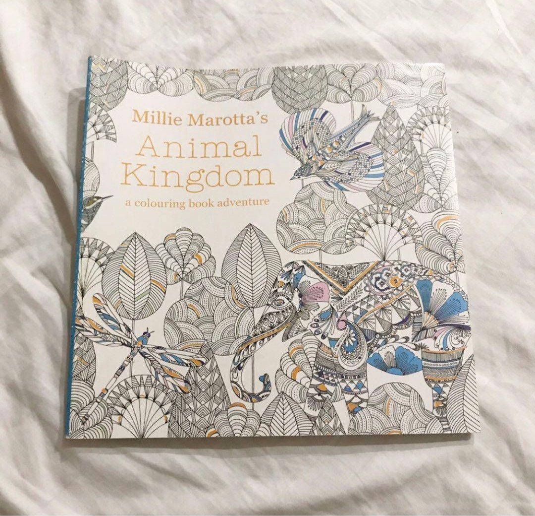 Millie Marotta's A Coloring Book Adventure for Adults Animal Kingdom  Coloring Book, Hobbies & Toys, Stationary & Craft, Art & Prints on Carousell
