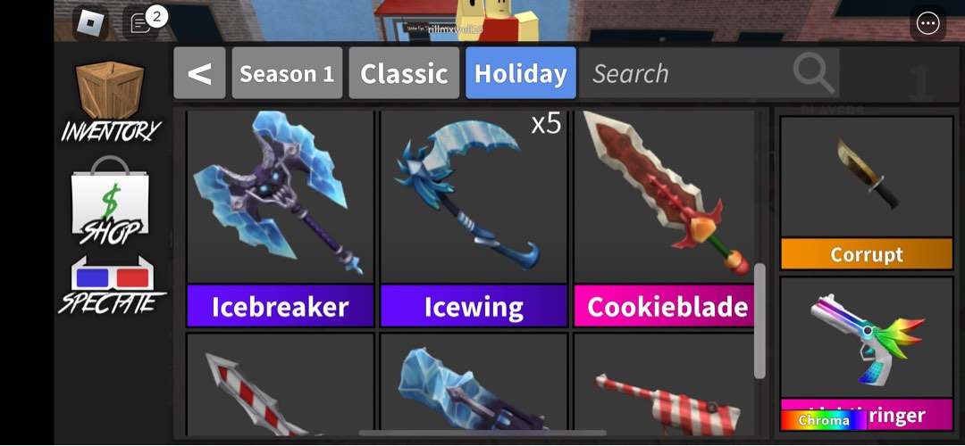 mm2 weapons, Video Gaming, Video Games, Others on Carousell