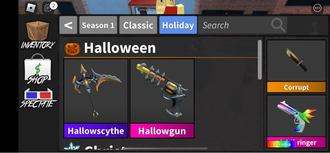 mm2 weapons, Video Gaming, Video Games, Others on Carousell