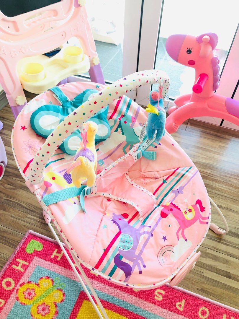 Unicorn baby bouncer hotsell