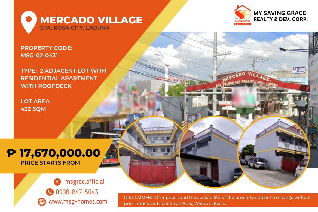 MSG020431 FORECLOSED 2 adjacent residential lot with two 3door