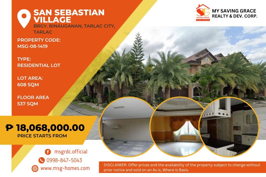 MSG081419 For Sale ResidentialHouse & Lot in San Sebastian Village