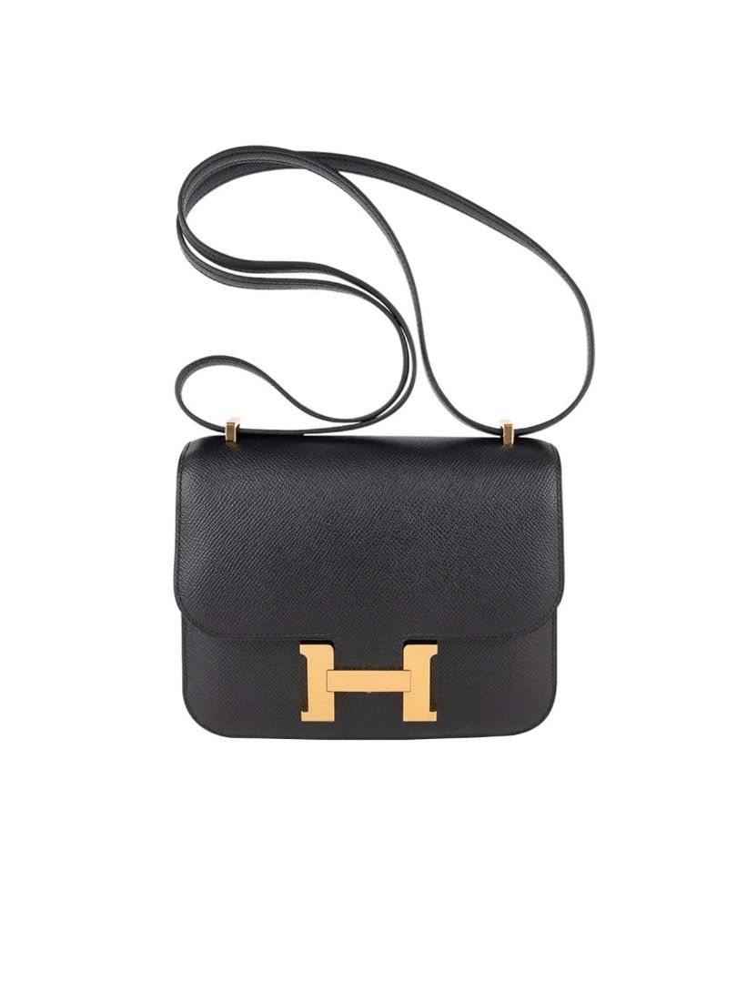 Unbox this NIB Hermes Black Epsom Mini Constance 18 with Gold HW
