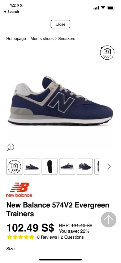 Men's 574v2 trainers outlet