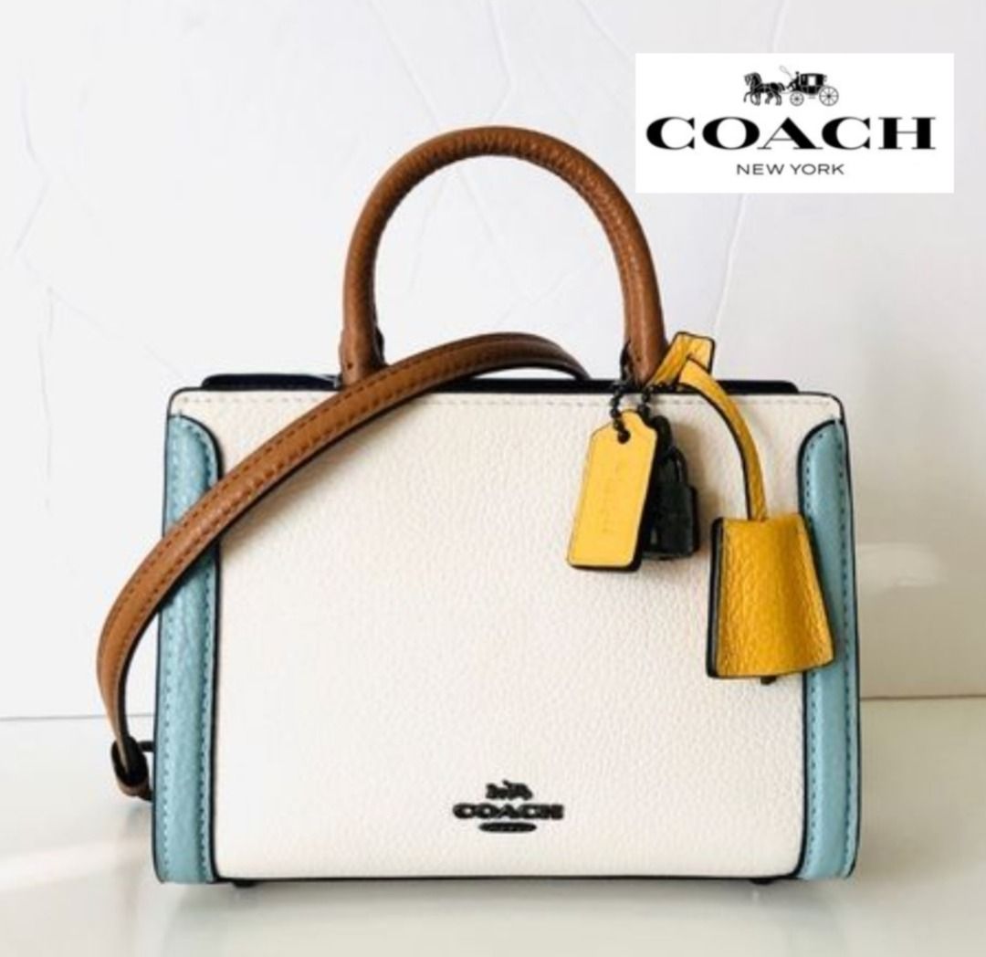 [ORIGINAL 100%] Coach 1426 Micro Zoe Crossbody In Colorblock