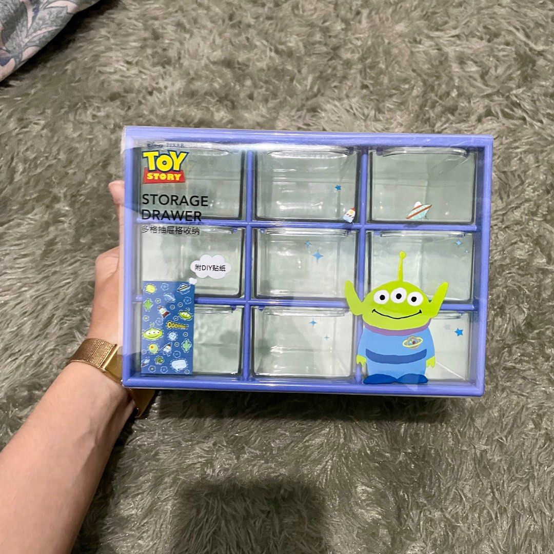 (NEW!!) STORAGE DRAWER MINISO X TOY STORY AlIEN, Perabotan Rumah di