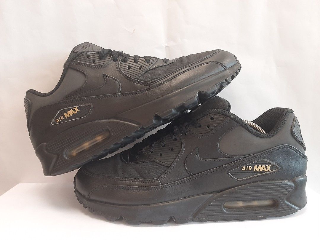 Nike Air Max 90 Premium Black Gold Men s Fashion Footwear