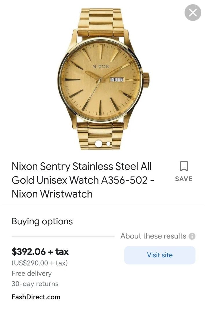 Nixon A356502 00 Sentry SS All Gold Quarzo