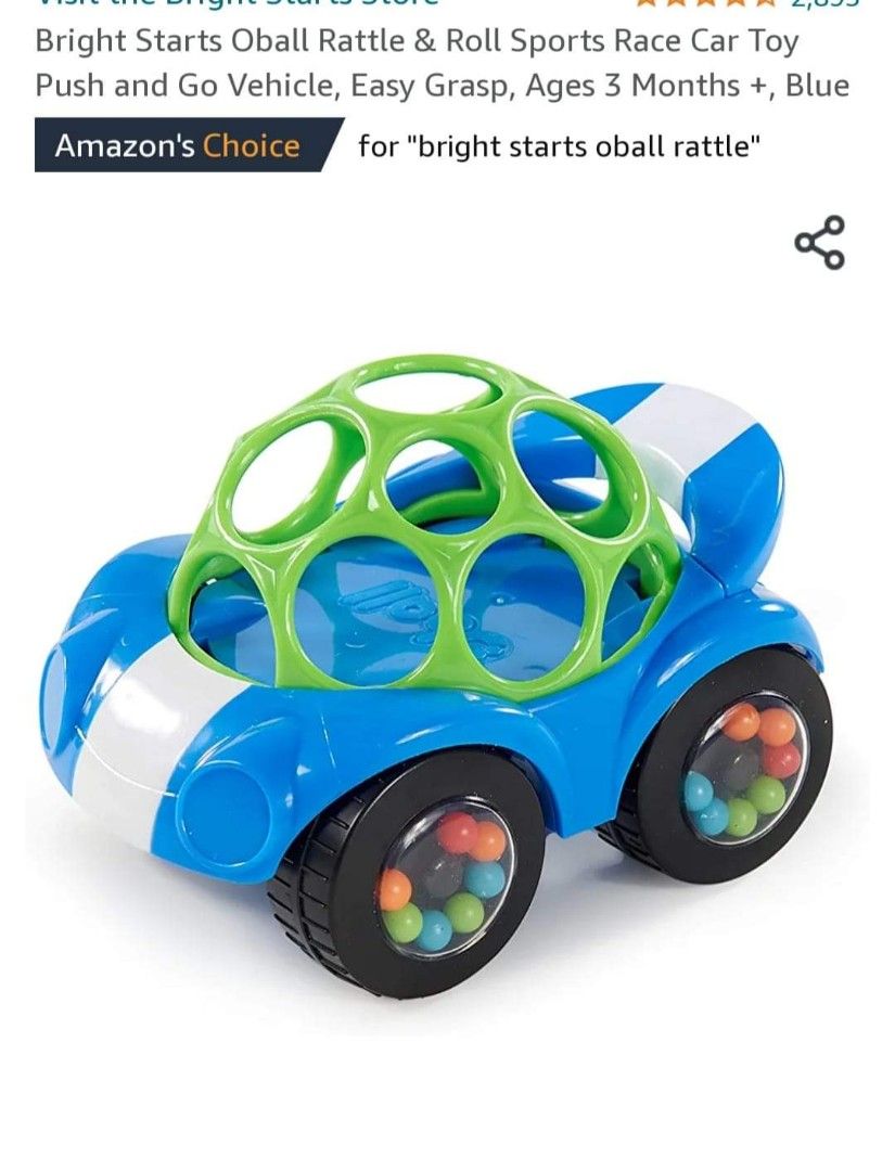 Oball Rattle & Roll Sport Race Car, Hobbies & Toys, Toys & Games on ...