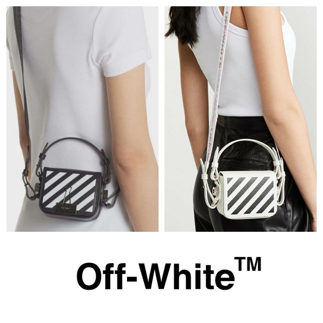 Off white diagonal flap bag online