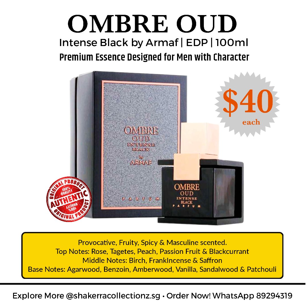 Armaf Ombre Oud Intense Black EDP – 100ML – The Perfume HQ, Ghana