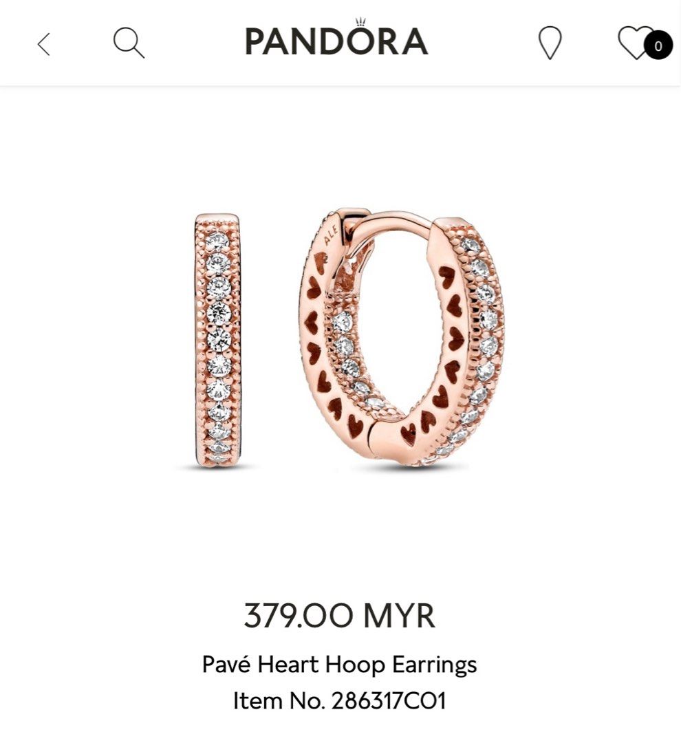 Rose gold hoop earrings hotsell pandora