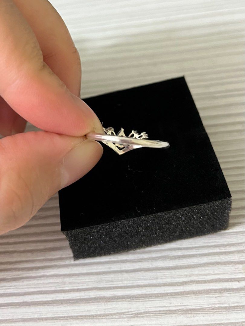 Pandora Sparkling Pear Marquise Wishbone Ring Size 52 Women s