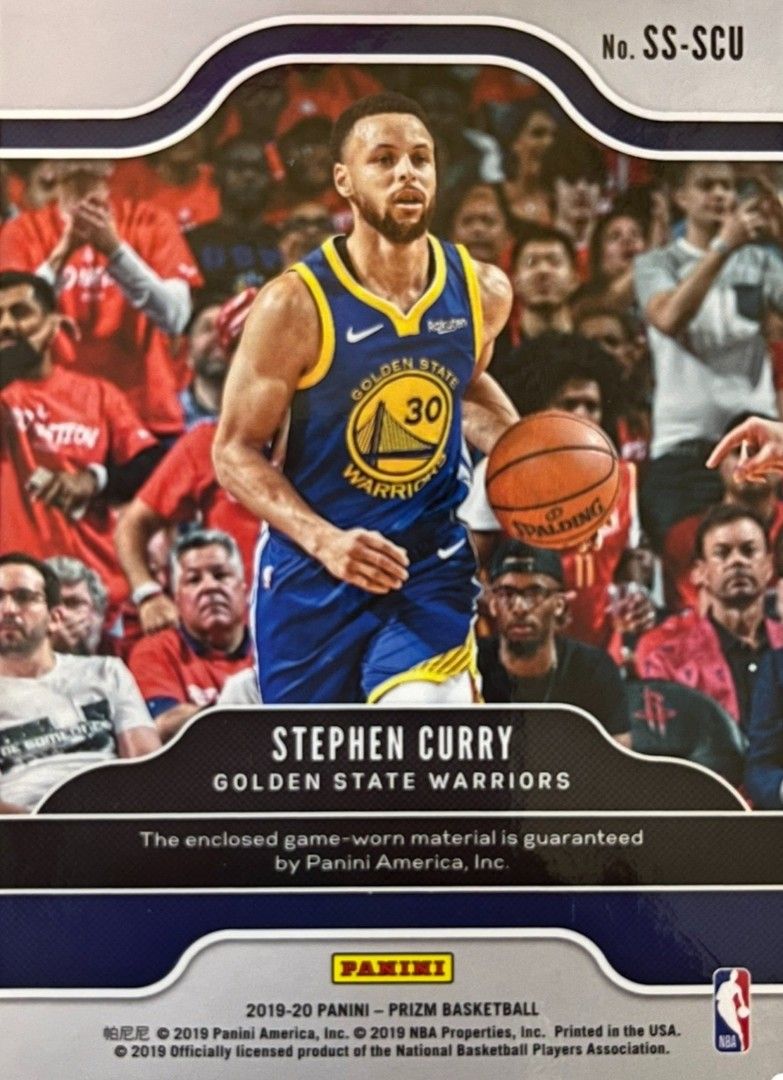 2019 NBA Prizm Stephen Curry patch-