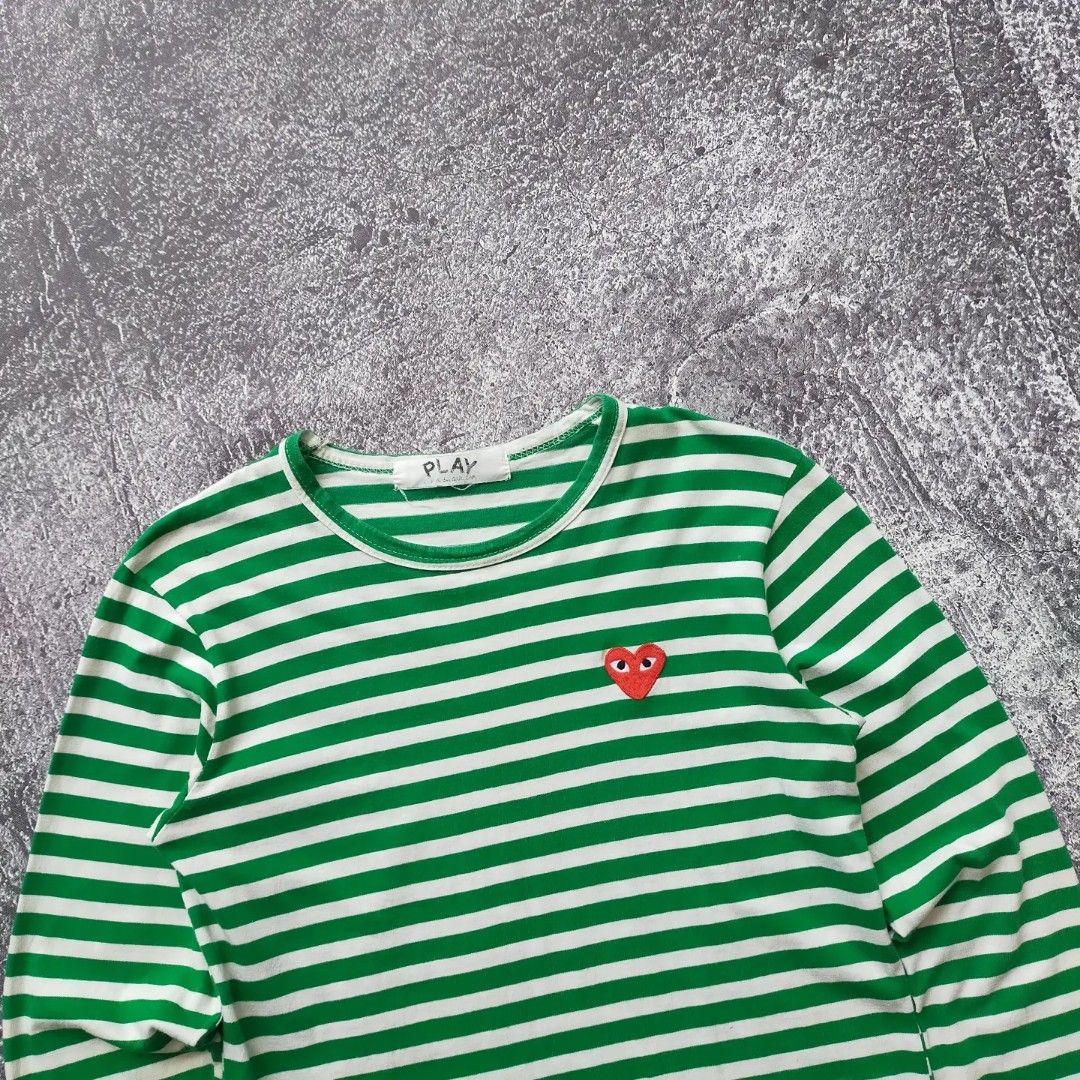 Comme des garcons outlet play green stripe