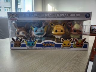 Funko Pop! Pokemon - Ultimate 4-Pack Eevee, Vaporeon, Jolteon