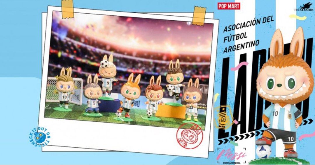 箱開封済みPOPMART Labubu アルゼンチンサッカー 6個アソート