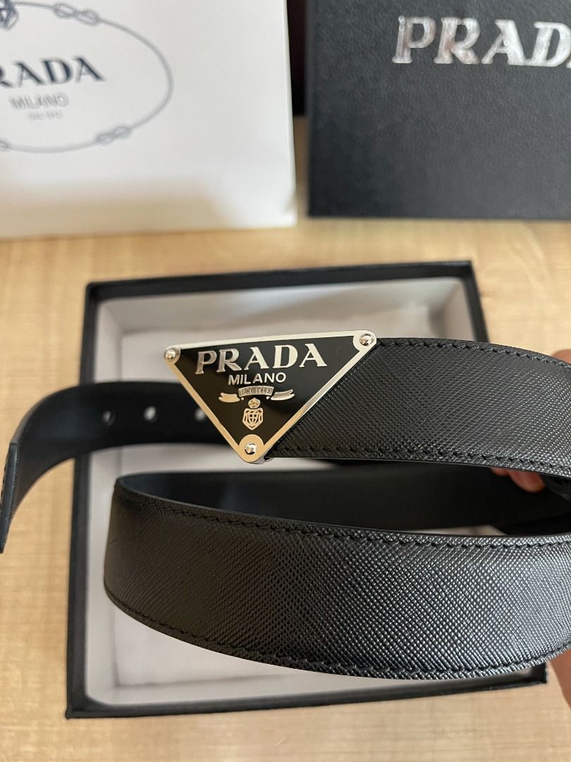 Prada Men's belt Triangular belts, Men's Fashion, Watches & Accessories,  Belts on Carousell
