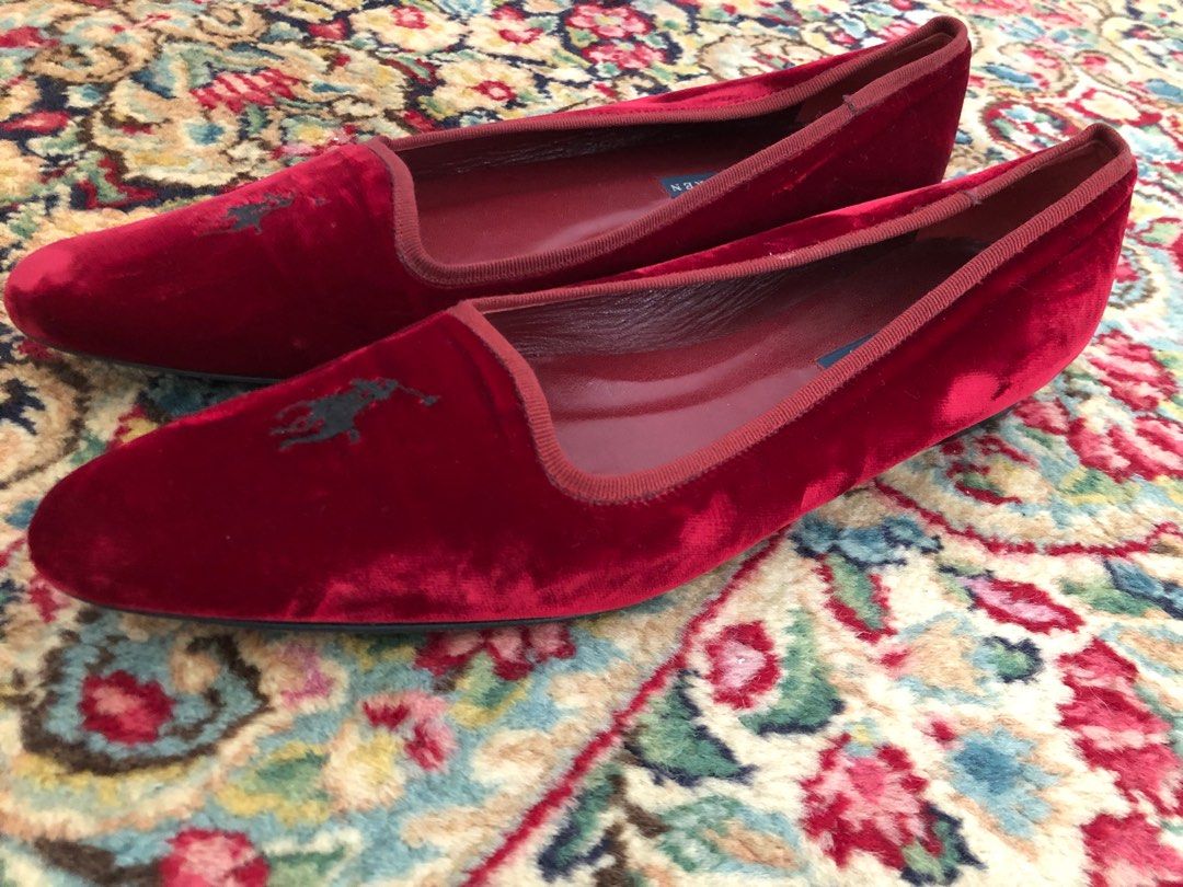 Ralph lauren sales velvet flats