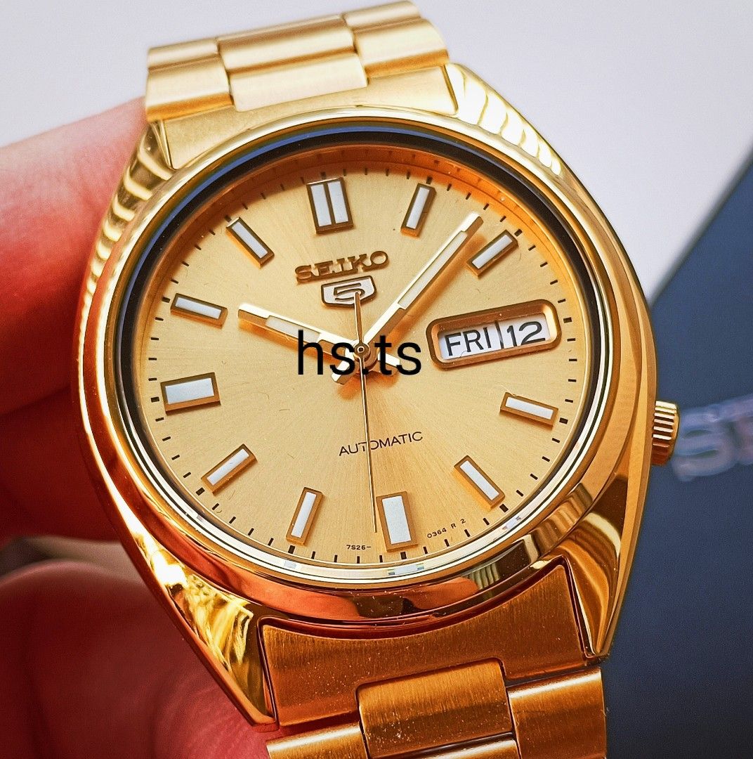 🔥Rare! Seiko Datejust Full Gold Automatic Dress Watch SNXS80K1 ...