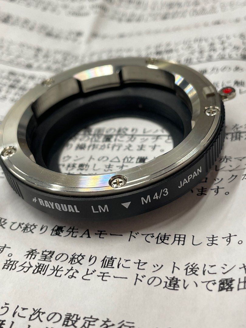 日本Rayqual Lens Adapter Leica M 轉M4/3接環, 攝影器材, 鏡頭及裝備