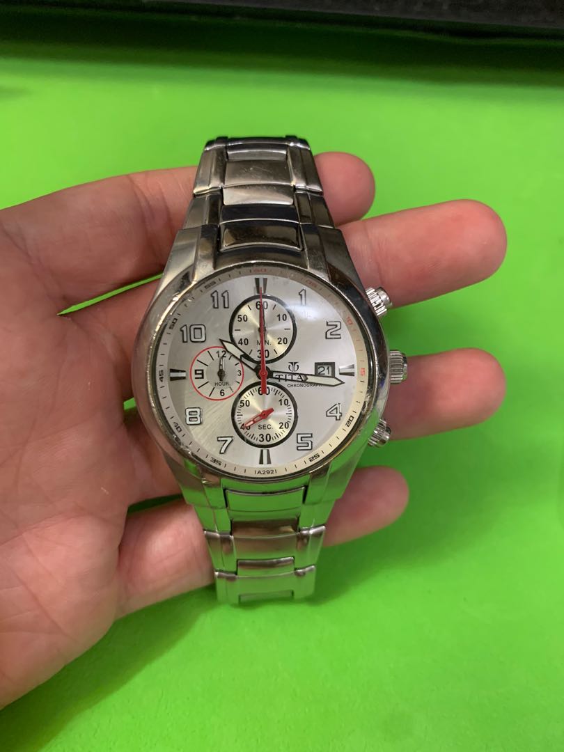 Refurbished Titan Analog Chronograph Watch Luxury Watches on
