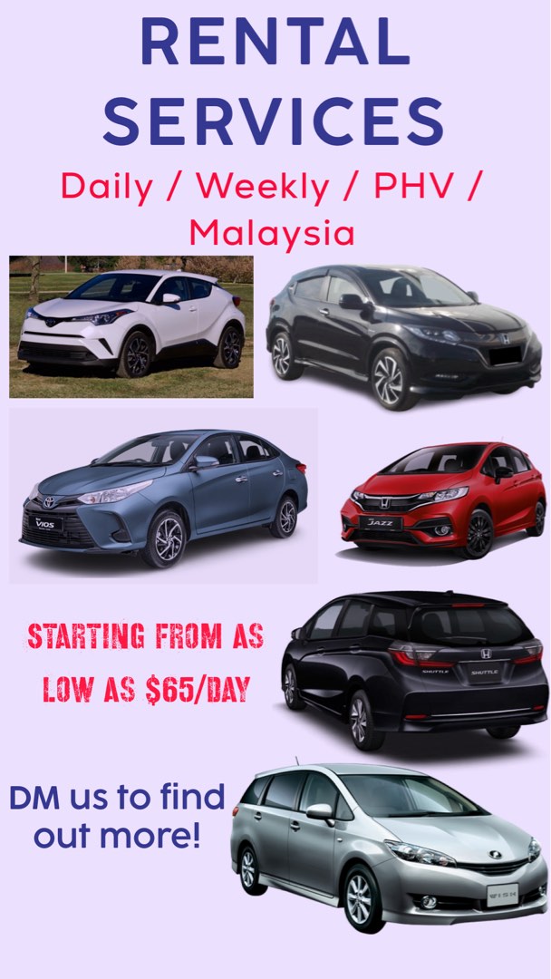 Rental, Cars, Car Rental on Carousell