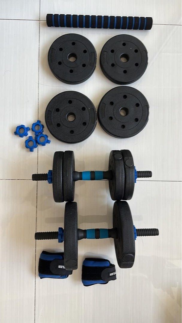 Sand clearance filled dumbbells