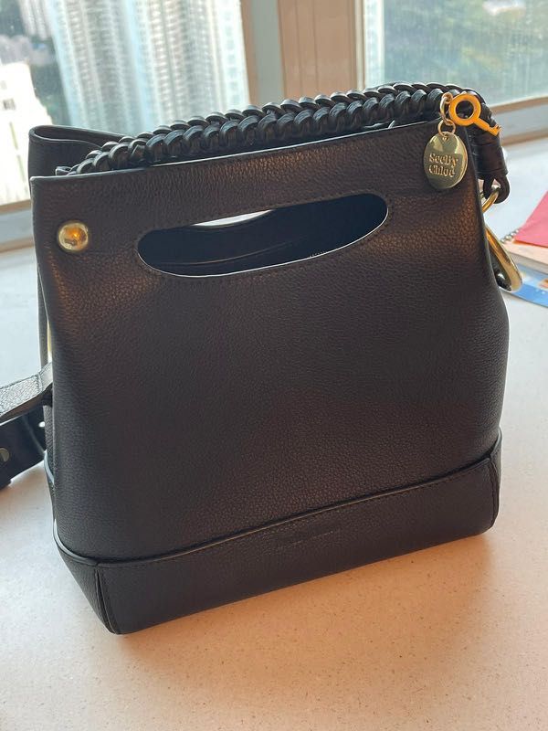 See by Chloe Maddy small textured leather bucket bag