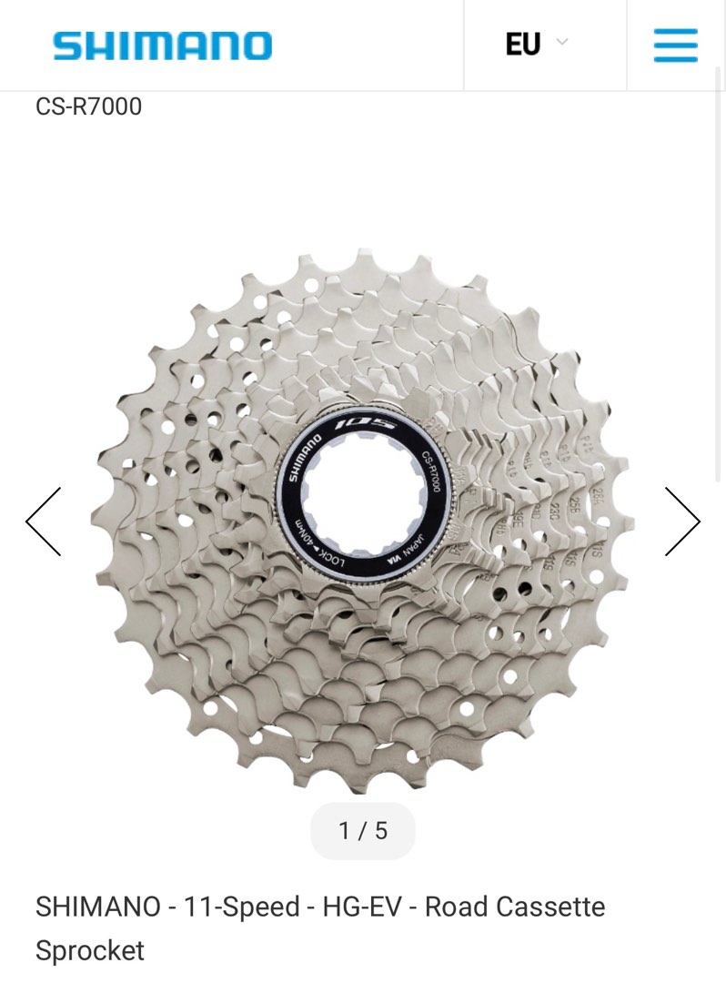 Shimano 105 R7000 11-32T 11S cassette, Sports Equipment, Bicycles ...