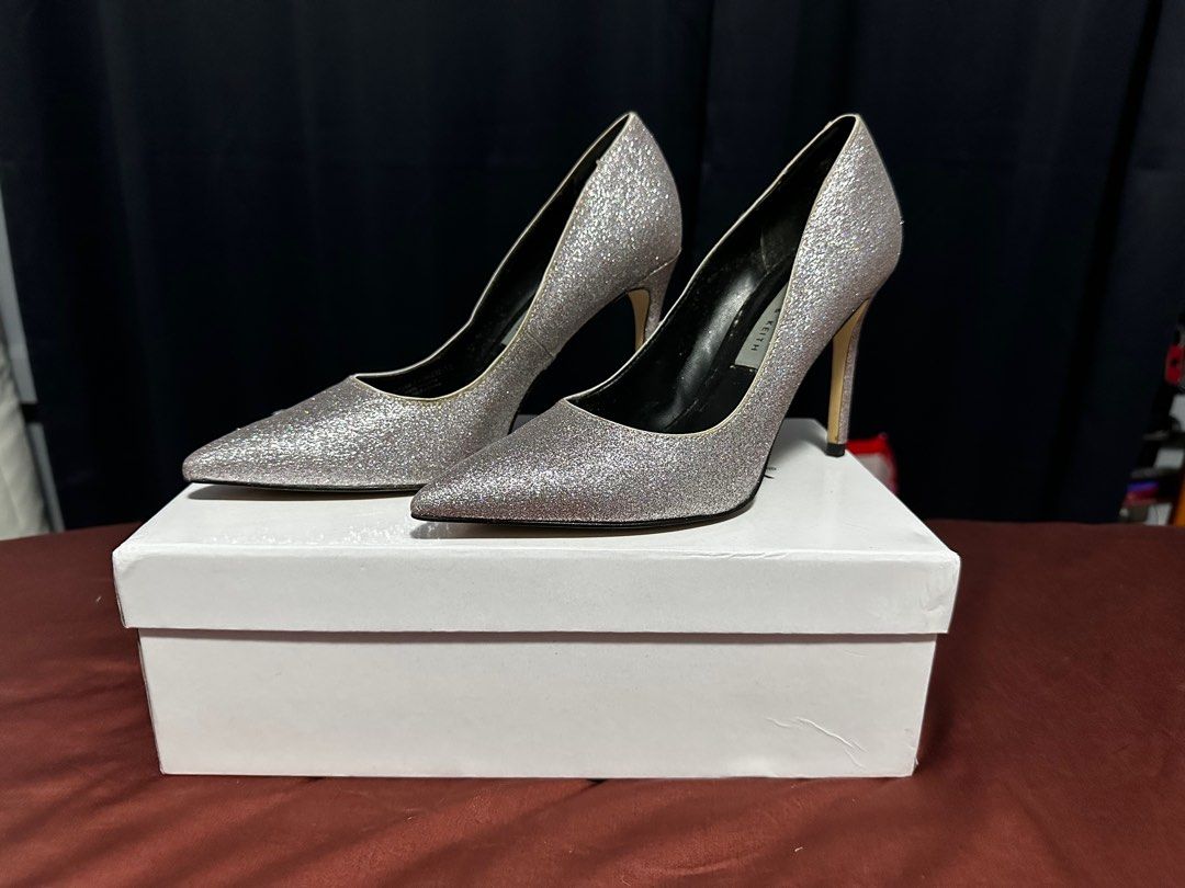 dillards silver heels