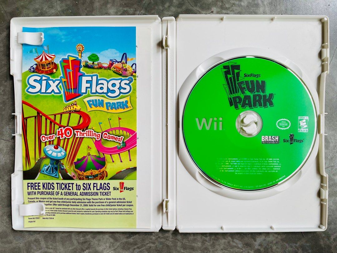 Ubisoft Six Flags Fun Park [Wii game], Video Gaming, Video Games