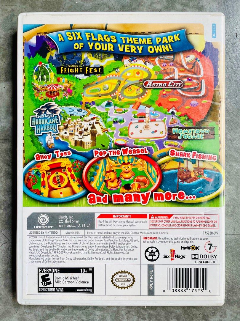 Six Flags Fun Park [Wii game], Video Gaming, Video Games, Nintendo on