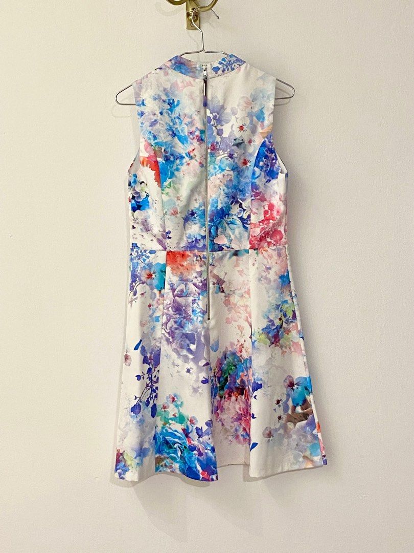 Oasis rose floral skater dress hot sale