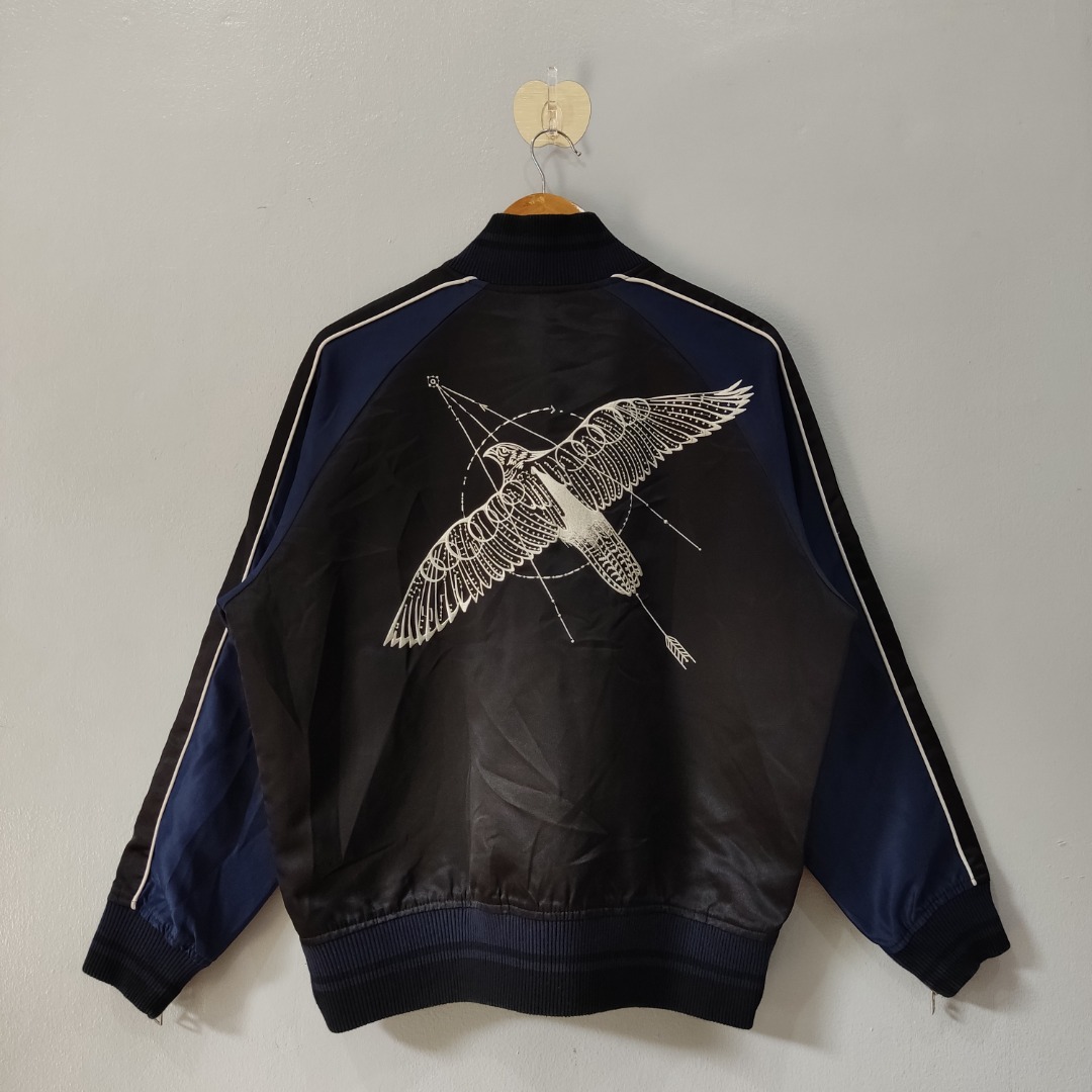 SS19 Sacai x Dr Woo Sukajan Stadium Jacket, Men's Fashion