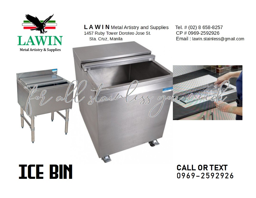 Stainless Ice Bin, Furniture & Home Living, Kitchenware & Tableware